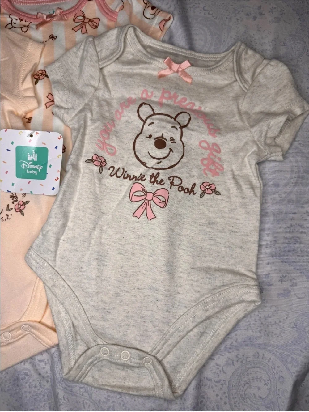 Disney Winnie the Pooh 3 pack Infant Bodysuits
